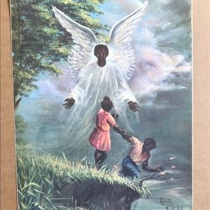 Black Angel print/lithograph made by special paper